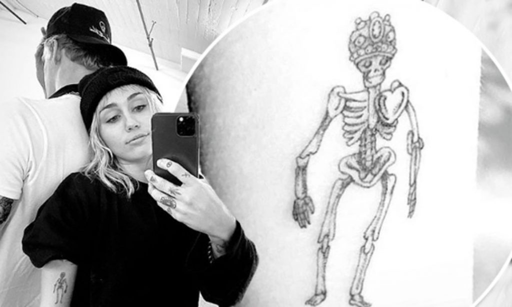 Miley Cyrus Skeleton Tattoo. Miley Cyrus Tattoos Meaning