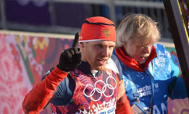 Anton Gafarov and Competitors at the Sochi Winter Olympics
