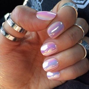 Iridescent, Mother Of Pearl Inspired Nails