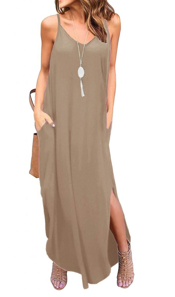 GRECERELLE Womens Summer Casual Loose Maxi Dress