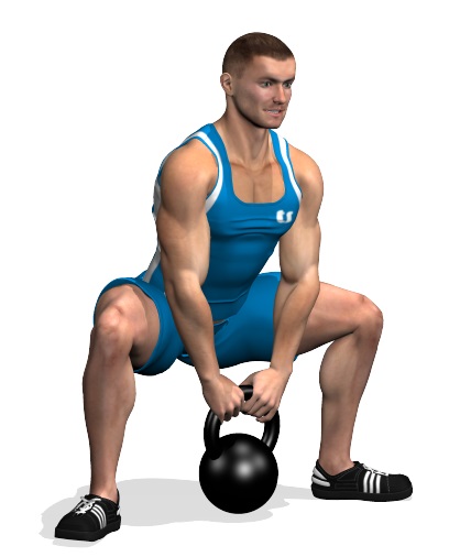 Sumo Squat. Full Body Kettlebell Workout for Beginners