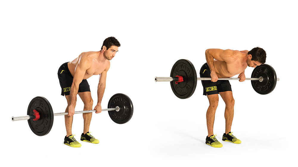 Bent-Over Row. Workout to Build a Bigger Chest