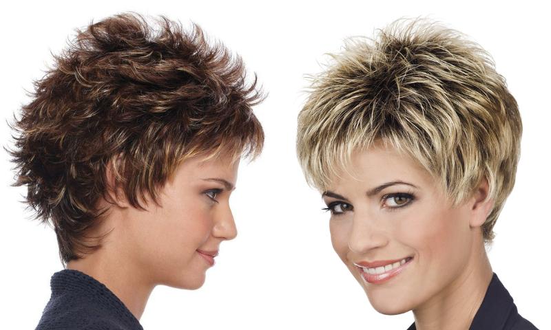 Short Curly Haircut with Spikes