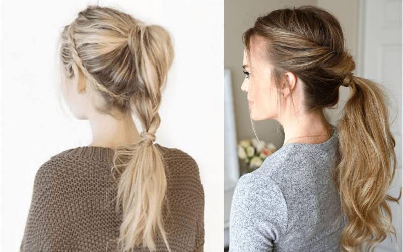 Twisted Low Ponytail Hairstyles